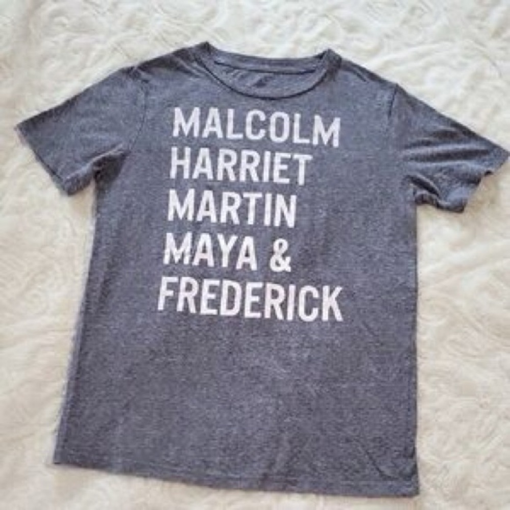 Well Worn Charcoal Tee with Bold White Print